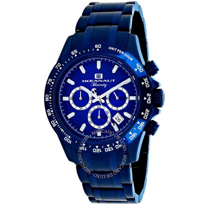 Relógio Cronógrafo Biarritz Quartzo Mostrador Azul 44 mm - Mercado de Luxo - O Maior E-Commerce de Bens, Produtos e Serviços de Luxo do Brasil.