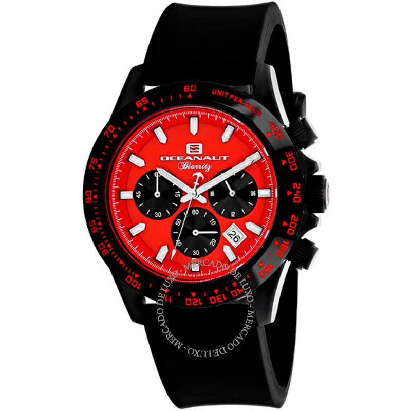 Relógio Cronógrafo Biarritz Quartzo Mostrador Vermelho 44 mm - Mercado de Luxo - O Maior E-Commerce de Bens, Produtos e Serviços de Luxo do Brasil.