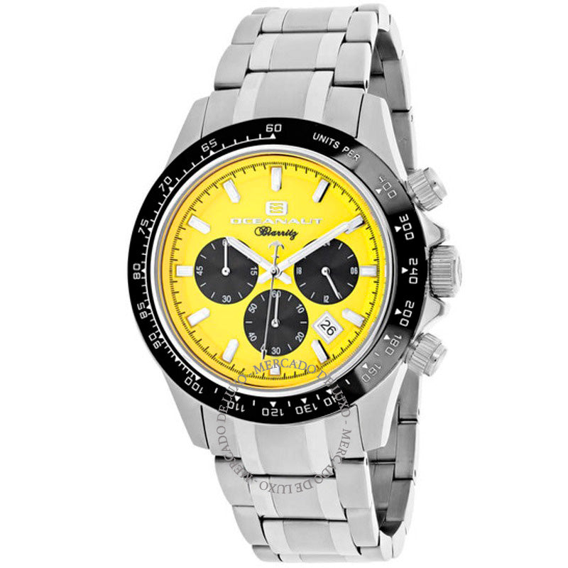 Relógio Mostrador Amarelo Biarritz 44 mm - Mercado de Luxo - O Maior E-Commerce de Bens, Produtos e Serviços de Luxo do Brasil.