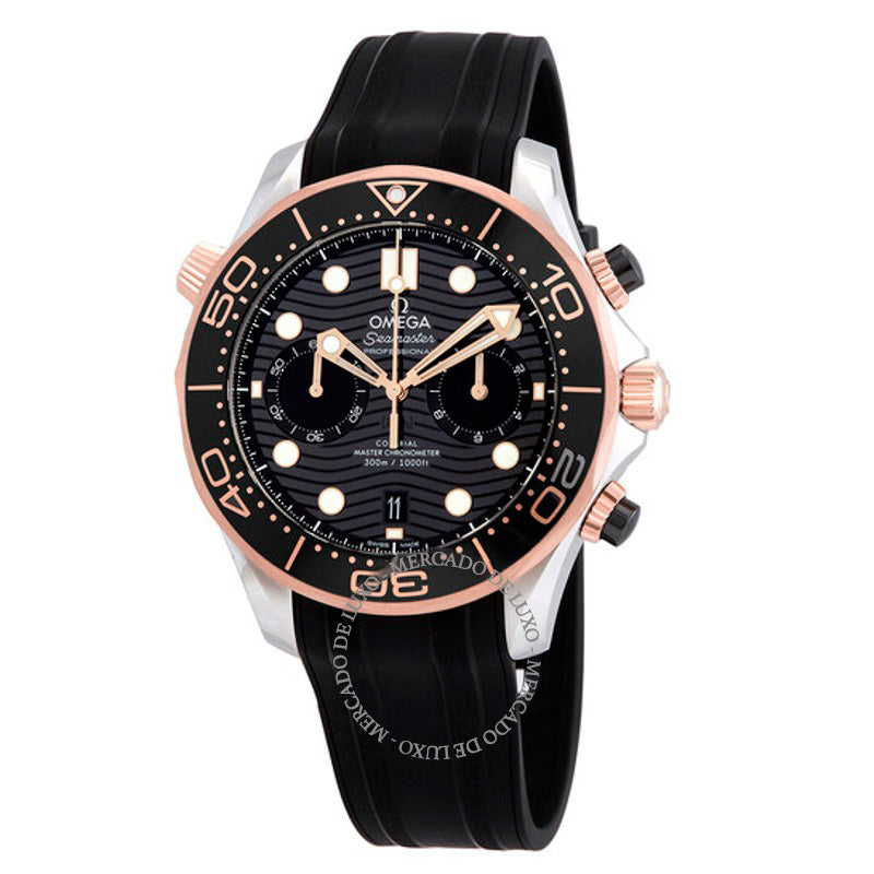 Relógio Seamaster Diver 300m Co-Axial Master Chronograph Cronômetro Automático Mostrador Preto 44 mm - Mercado de Luxo - O Maior E-Commerce de Bens, Produtos e Serviços de Luxo do Brasil.