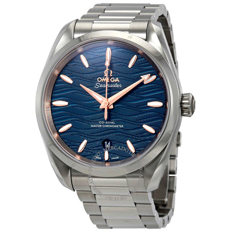Relógio Seamaster Aqua Terra Co-Axial Master Chronometer Automático Mostrador Azul 38 mm - Mercado de Luxo - O Maior E-Commerce de Bens, Produtos e Serviços de Luxo do Brasil.