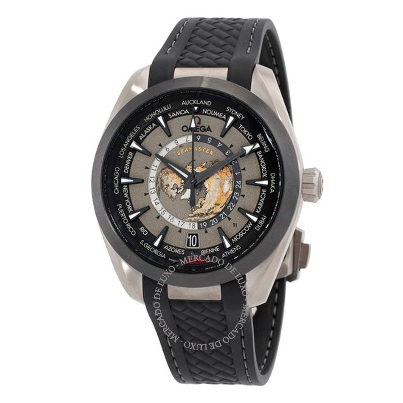 Relógio Seamaster Hora Mundial GMT Cronômetro Automático Mostrador Cinza 43 mm - Mercado de Luxo - O Maior E-Commerce de Bens, Produtos e Serviços de Luxo do Brasil.