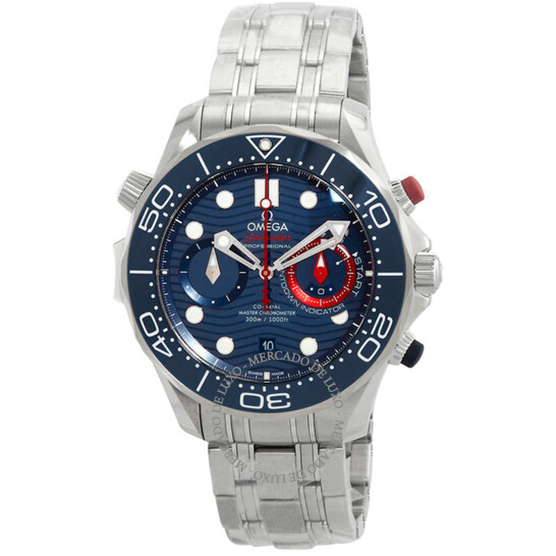 Relógio Seamaster Cronógrafo Cronômetro Automático Mostrador Azul  - Mercado de Luxo - O Maior E-Commerce de Bens, Produtos e Serviços de Luxo do Brasil.