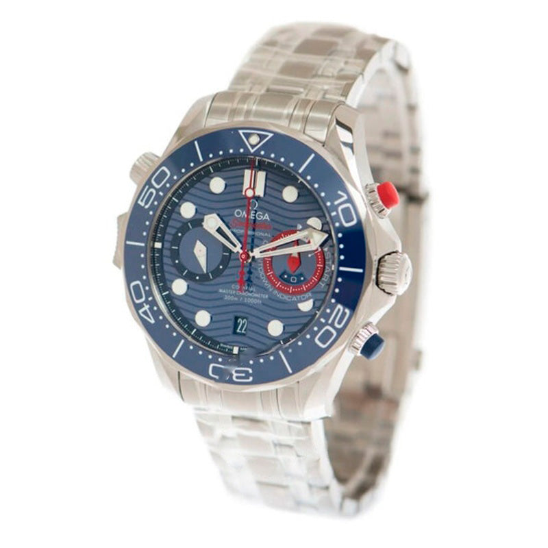 Relógio Seamaster Cronógrafo Cronômetro Automático Mostrador Azul  - Mercado de Luxo - O Maior E-Commerce de Bens, Produtos e Serviços de Luxo do Brasil.
