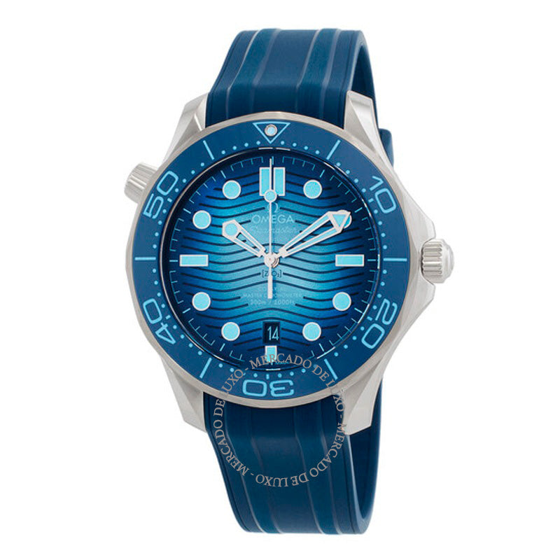 Relógio Seamaster Cronômetro Automático Verão Mostrador Azul 42 mm - Mercado de Luxo - O Maior E-Commerce de Bens, Produtos e Serviços de Luxo do Brasil.