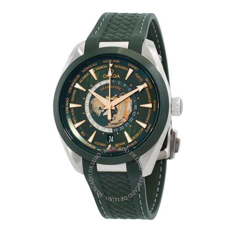 Relógio AquaTerraChronometer GMT Automático Mostrador Verde 43 mm - Mercado de Luxo - O Maior E-Commerce de Bens, Produtos e Serviços de Luxo do Brasil.