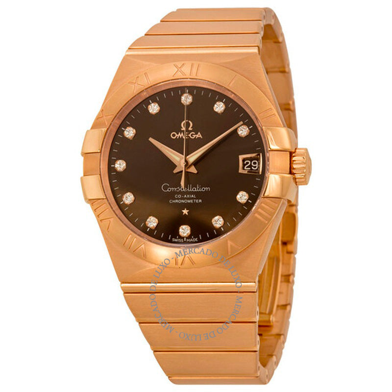 Relógio Constellation Co-Axial Automático Mostrador Marrom 38 mm - Mercado de Luxo - O Maior E-Commerce de Bens, Produtos e Serviços de Luxo do Brasil.