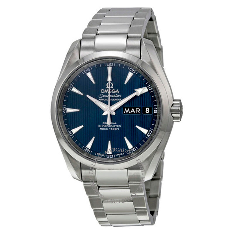 Relógio Calendário Anual Aqua Terra Mostrador Azul 38 mm - Mercado de Luxo - O Maior E-Commerce de Bens, Produtos e Serviços de Luxo do Brasil.