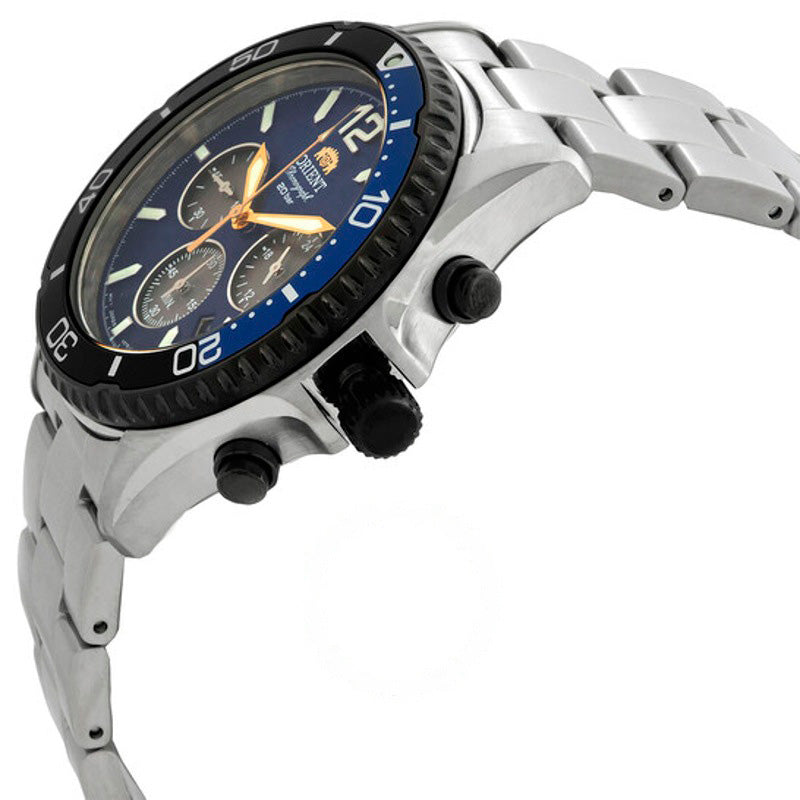Relógio Cronógrafo esportivo movido a energia solar com mostrador azul 42 mm - Mercado de Luxo - O Maior E-Commerce de Bens, Produtos e Serviços de Luxo do Brasil.
