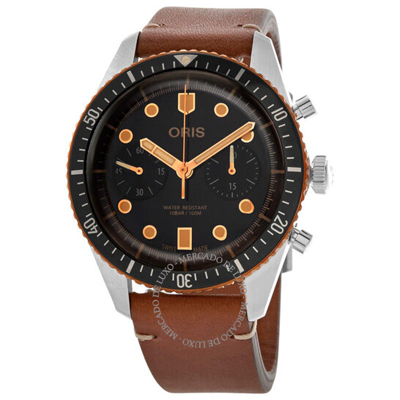 Relógio Divers Sixty-Five Cronógrafo Automático Mostrador Preto 43 mm - Mercado de Luxo - O Maior E-Commerce de Bens, Produtos e Serviços de Luxo do Brasil.