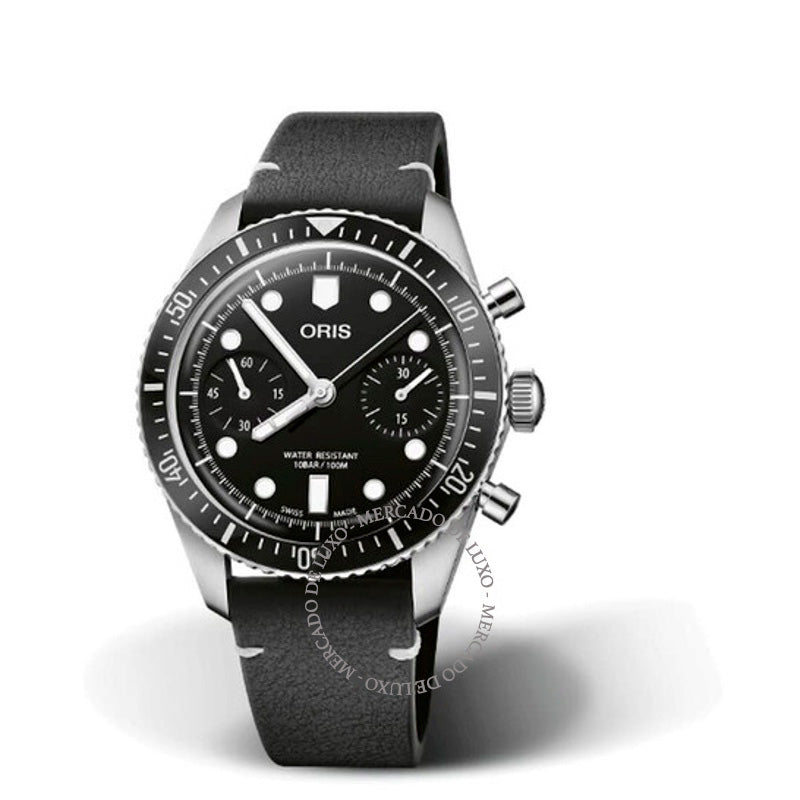 Relógio Divers Sixty-Five Cronógrafo Automático Mostrador Preto 40 mm - Mercado de Luxo - O Maior E-Commerce de Bens, Produtos e Serviços de Luxo do Brasil.