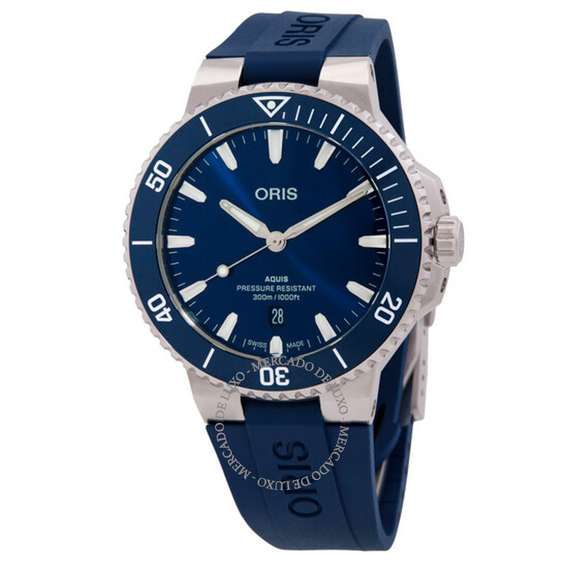 Relógio Aquis Date Automático Mostrador Azul 43 mm - Mercado de Luxo - O Maior E-Commerce de Bens, Produtos e Serviços de Luxo do Brasil.
