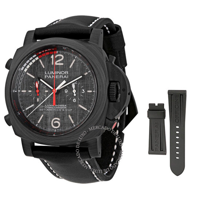 Relógio Luminor Luna Rossa Regatta Cronógrafo Automático Mostrador Cinza 47 mm - Mercado de Luxo - O Maior E-Commerce de Bens, Produtos e Serviços de Luxo do Brasil.
