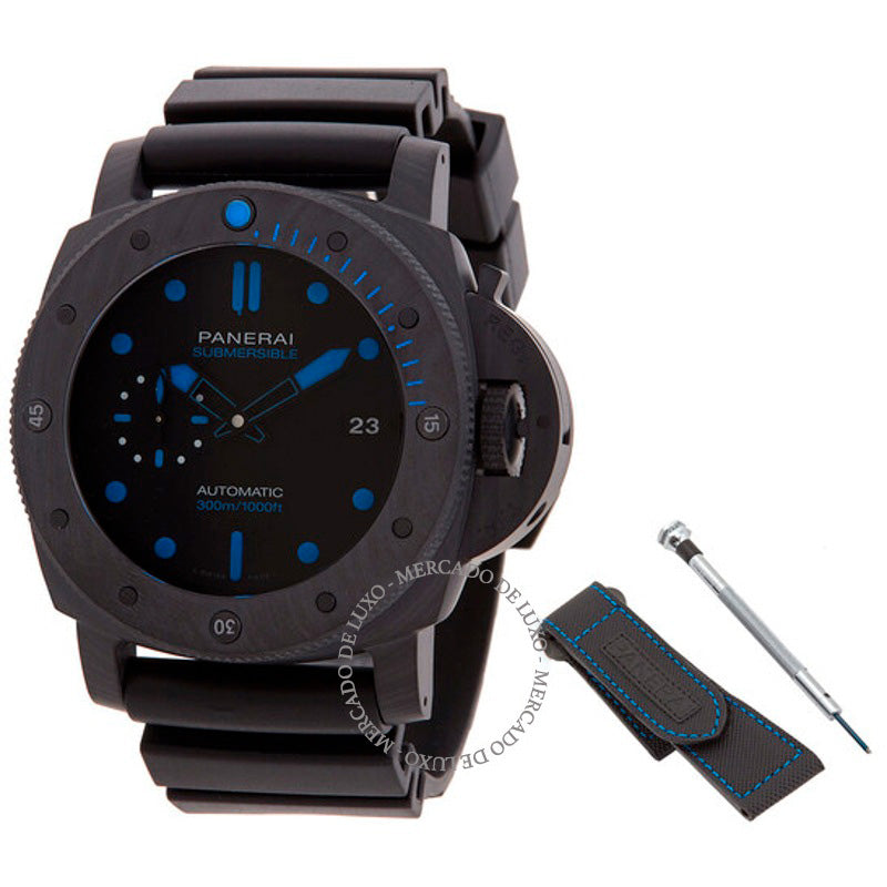 Relógio Luminor Submersível 1950 Carbotech Automático Mostrador Preto  - Mercado de Luxo - O Maior E-Commerce de Bens, Produtos e Serviços de Luxo do Brasil.