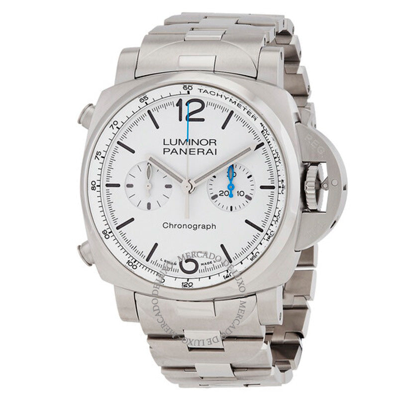 Relógio Luminor Chrono 44 mm Cronógrafo Automático Mostrador Branco 44 mm - Mercado de Luxo - O Maior E-Commerce de Bens, Produtos e Serviços de Luxo do Brasil.