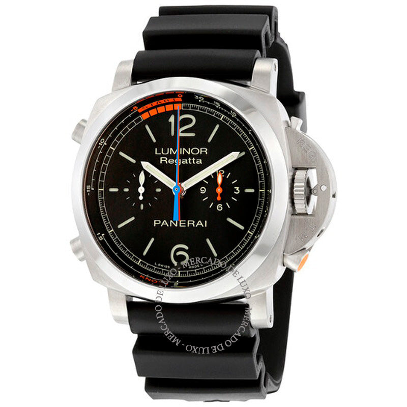 Relógio Luminor 1950 3 Day Chrono Flyback Regatta Mostrador Preto 47 mm - Mercado de Luxo - O Maior E-Commerce de Bens, Produtos e Serviços de Luxo do Brasil.