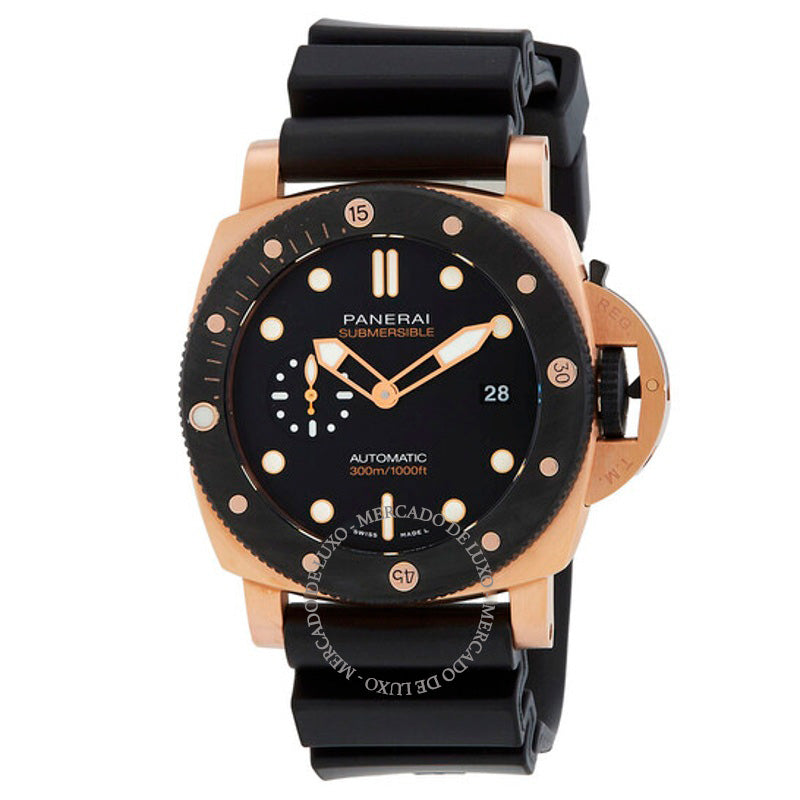Relógio Submersível Goldtech OroCarbo Automático Mostrador Preto 44 mm - Mercado de Luxo - O Maior E-Commerce de Bens, Produtos e Serviços de Luxo do Brasil.