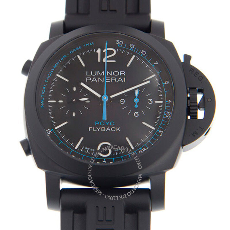 Relógio Luminor 1950 PCYC Cronógrafo Automático Mostrador Preto 44 mm - Mercado de Luxo - O Maior E-Commerce de Bens, Produtos e Serviços de Luxo do Brasil.
