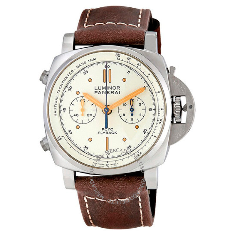 Relógio Luminor 1950 Ivory Flyback Cronógrafo Automático 44 mm - Mercado de Luxo - O Maior E-Commerce de Bens, Produtos e Serviços de Luxo do Brasil.