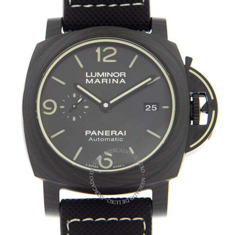 Relógio Luminor Marina TuttoGrigio Automático Mostrador Preto 44 mm - Mercado de Luxo - O Maior E-Commerce de Bens, Produtos e Serviços de Luxo do Brasil.