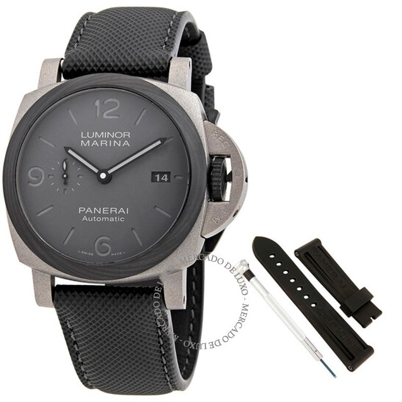 Relógio Luminor Marina TuttoGrigio Automático Mostrador Cinza 44 mm - Mercado de Luxo - O Maior E-Commerce de Bens, Produtos e Serviços de Luxo do Brasil.