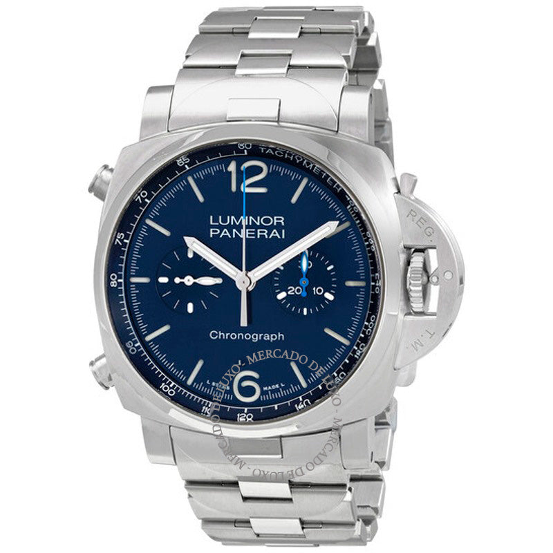 Relógio Luminor Chrono Cronógrafo Automático Mostrador Azul  - Mercado de Luxo - O Maior E-Commerce de Bens, Produtos e Serviços de Luxo do Brasil.