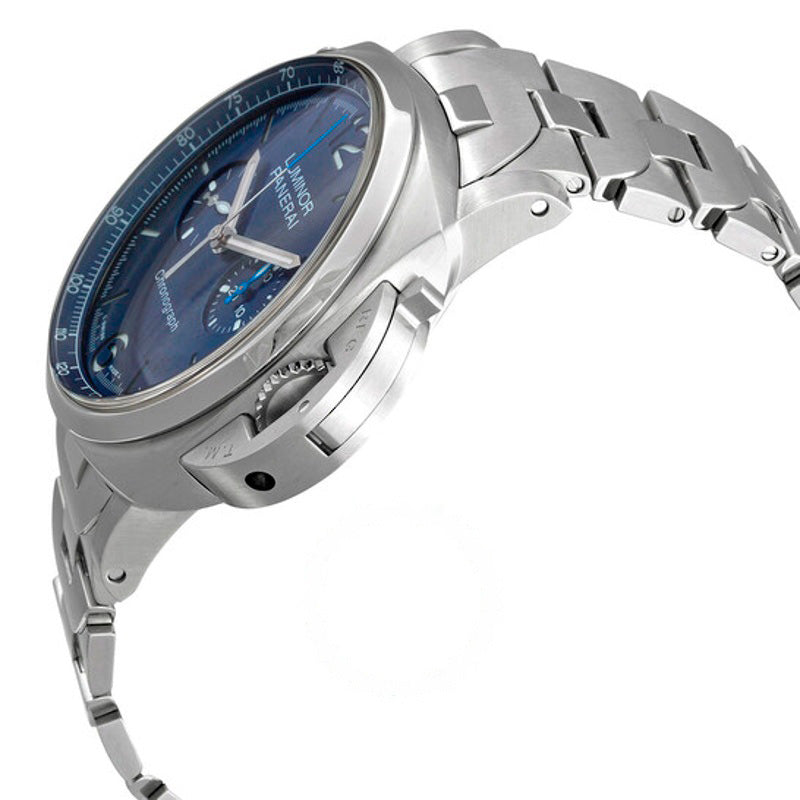 Relógio Luminor Chrono Cronógrafo Automático Mostrador Azul  - Mercado de Luxo - O Maior E-Commerce de Bens, Produtos e Serviços de Luxo do Brasil.