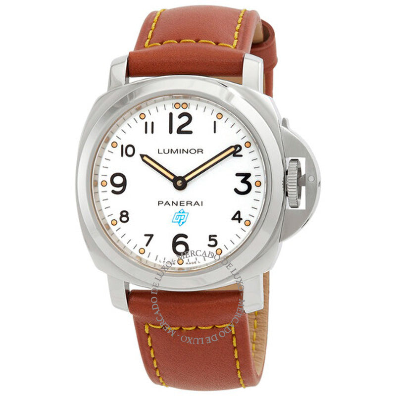 Relógio Luminor Base Logo Acciaio Corda Manual Mostrador Branco 44 mm - Mercado de Luxo - O Maior E-Commerce de Bens, Produtos e Serviços de Luxo do Brasil.
