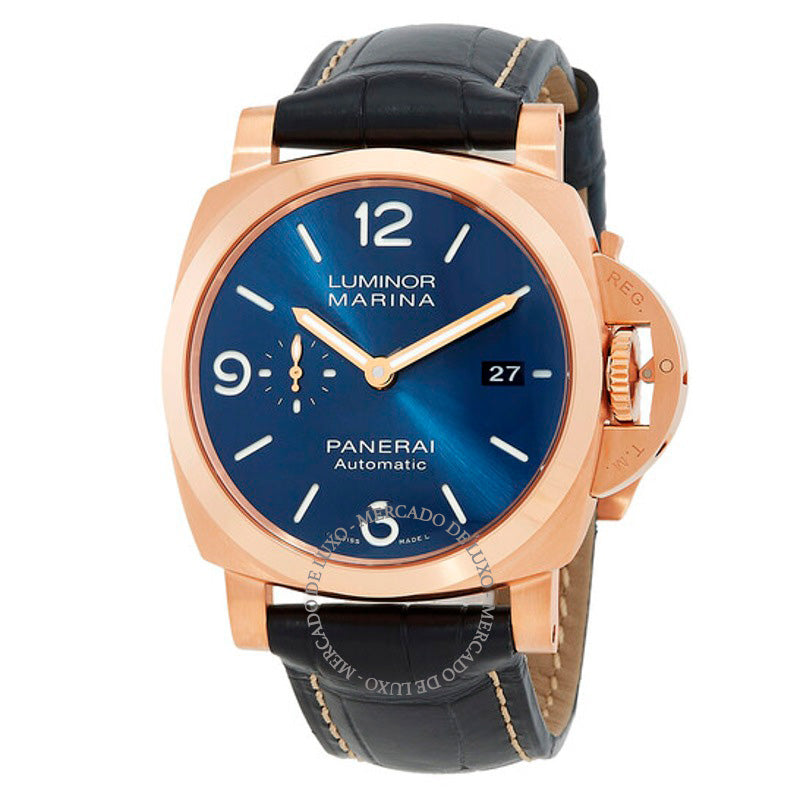 Relógio Luminor Marina Goldtech Automático Mostrador Azul 44 mm - Mercado de Luxo - O Maior E-Commerce de Bens, Produtos e Serviços de Luxo do Brasil.