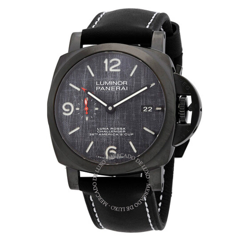 Relógio Luminor Luna Rossa GMT mostrador automático cinza 44 mm - Mercado de Luxo - O Maior E-Commerce de Bens, Produtos e Serviços de Luxo do Brasil.