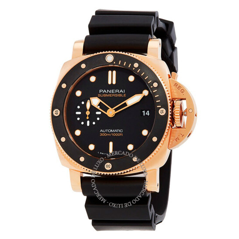 Relógio Submersível Goldtech Automático Mostrador Preto 42 mm - Mercado de Luxo - O Maior E-Commerce de Bens, Produtos e Serviços de Luxo do Brasil.