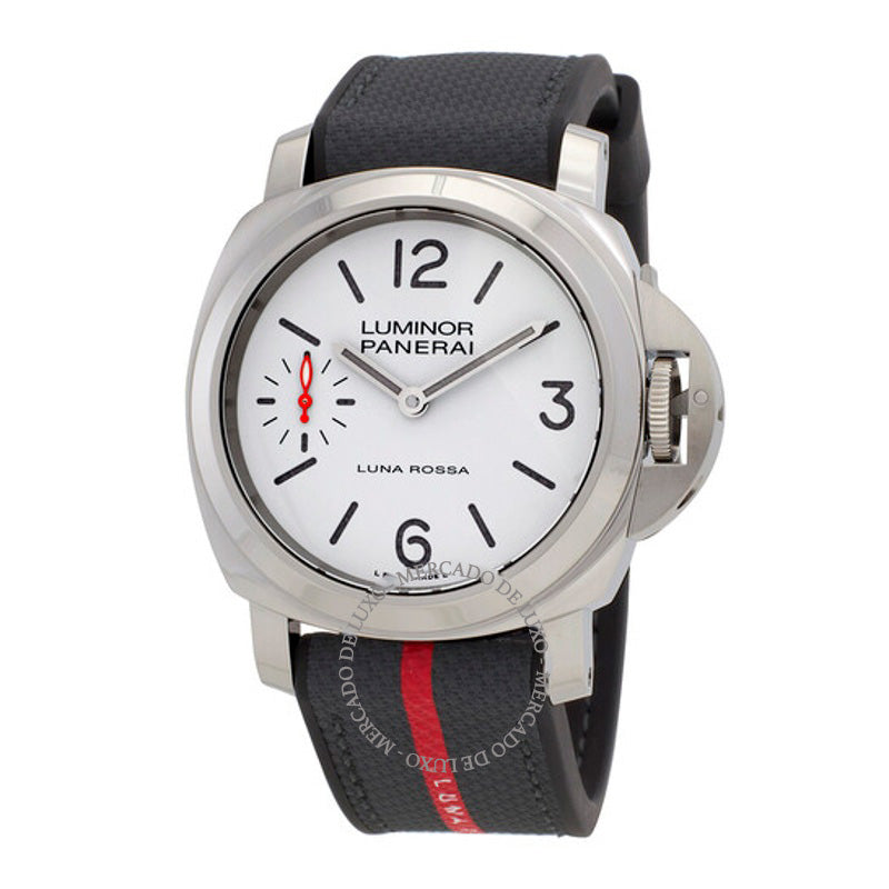 Relógio Luminor Luna Rossa Automático Mostrador Branco 44 mm - Mercado de Luxo - O Maior E-Commerce de Bens, Produtos e Serviços de Luxo do Brasil.