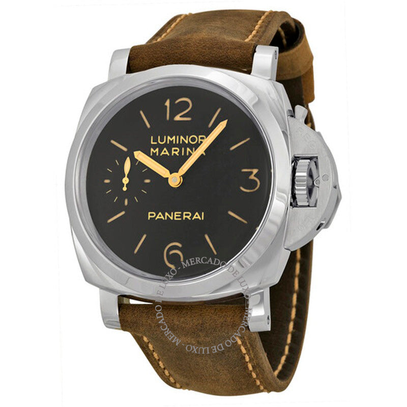 Relógio Luminor Marina 1950 3 dias mostrador preto 47 mm - Mercado de Luxo - O Maior E-Commerce de Bens, Produtos e Serviços de Luxo do Brasil.