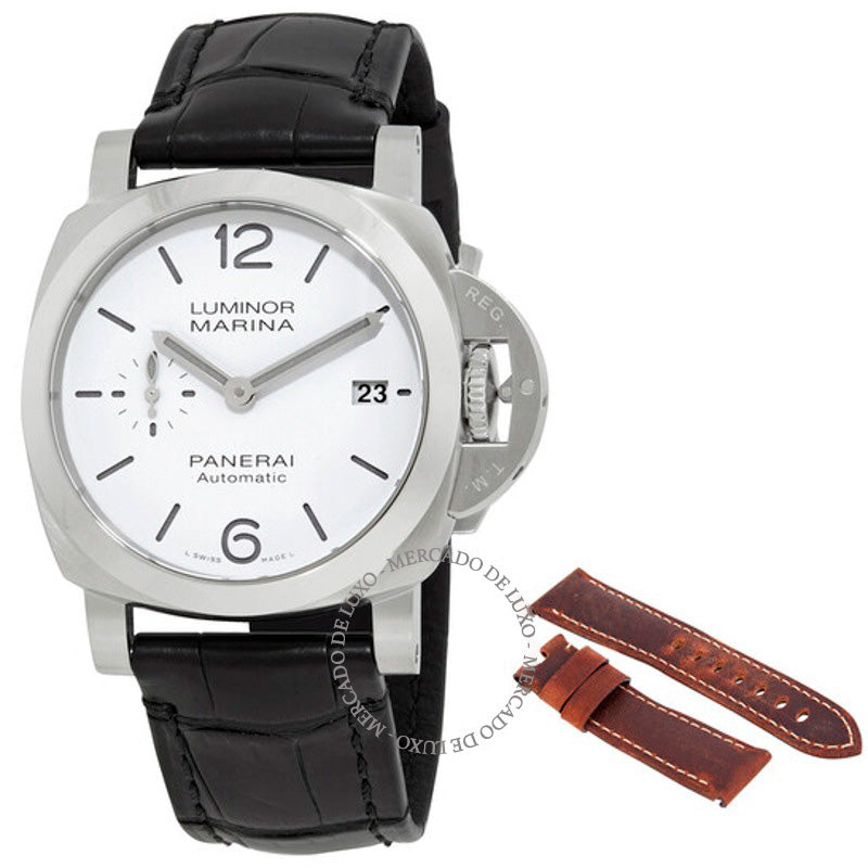 Relógio Luminor Marina Automático Mostrador Branco 40 mm - Mercado de Luxo - O Maior E-Commerce de Bens, Produtos e Serviços de Luxo do Brasil.