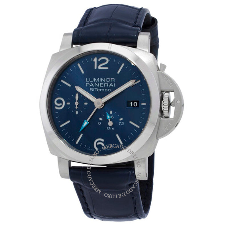 Relógio Luminor BiTempo Automático Mostrador Azul 44 mm - Mercado de Luxo - O Maior E-Commerce de Bens, Produtos e Serviços de Luxo do Brasil.