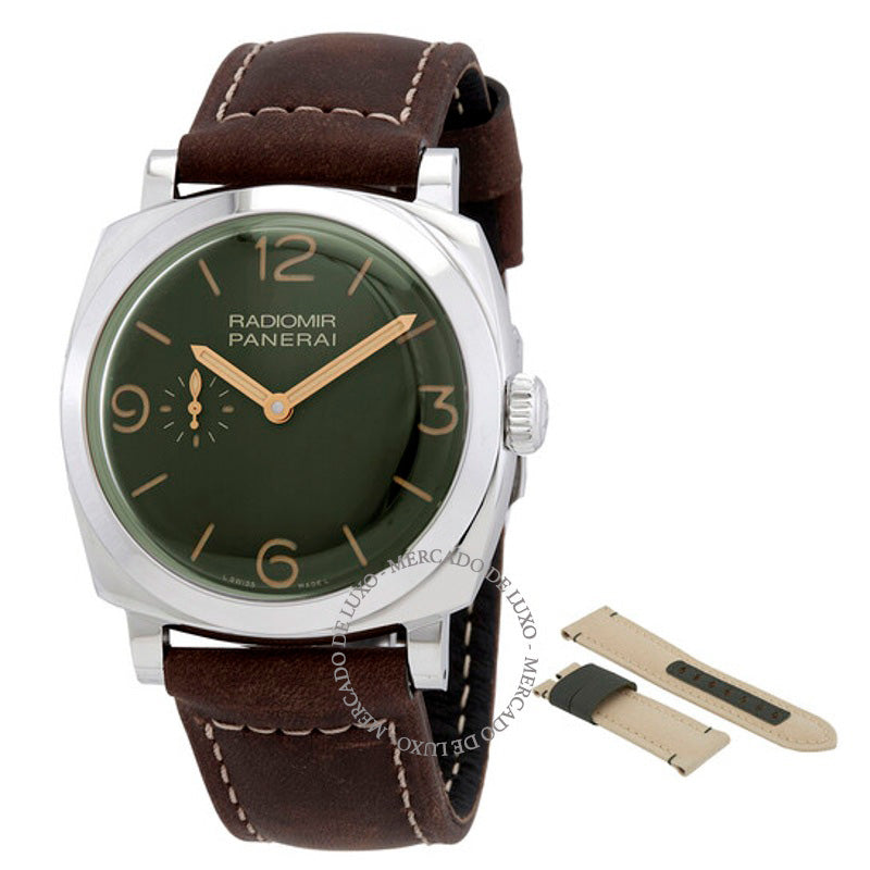 Relógio Radiomir 1940 Mostrador Verde Automático 45 mm - Mercado de Luxo - O Maior E-Commerce de Bens, Produtos e Serviços de Luxo do Brasil.
