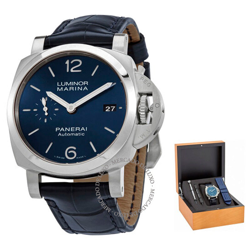 Relógio Luminor Marina Automático Mostrador Azul 42 mm - Mercado de Luxo - O Maior E-Commerce de Bens, Produtos e Serviços de Luxo do Brasil.