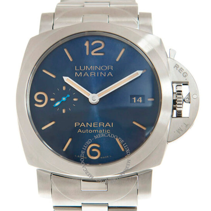 Relógio Luminor Marina Automático Mostrador Azul 44 mm - Mercado de Luxo - O Maior E-Commerce de Bens, Produtos e Serviços de Luxo do Brasil.