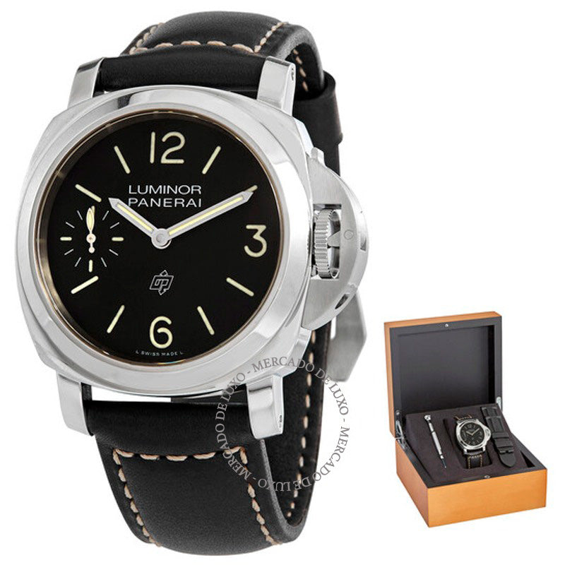 Relógio Luminor Logo Corda Manual Mostrador Preto 44 mm - Mercado de Luxo - O Maior E-Commerce de Bens, Produtos e Serviços de Luxo do Brasil.