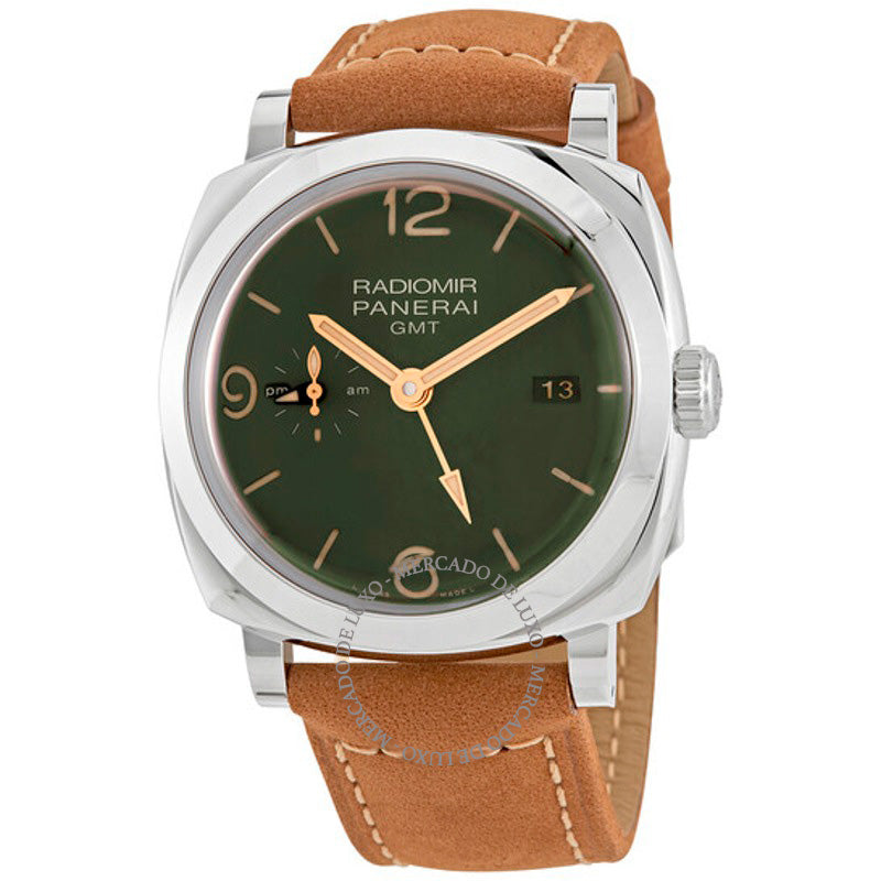 Relógio Mostrador verde militar Radiomir GMT 45 mm - Mercado de Luxo - O Maior E-Commerce de Bens, Produtos e Serviços de Luxo do Brasil.