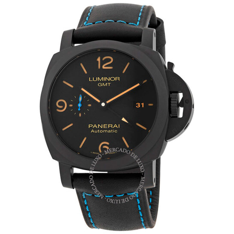Relógio Luminor GMT Automático Mostrador Preto  - Mercado de Luxo - O Maior E-Commerce de Bens, Produtos e Serviços de Luxo do Brasil.