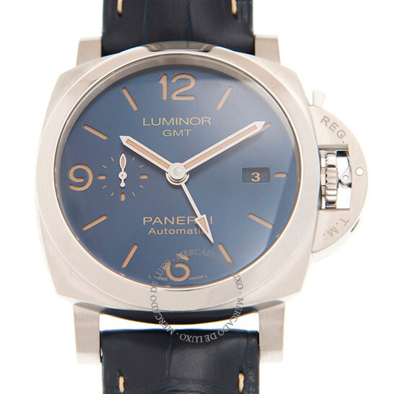 Relógio Luminor GMT Automático Mostrador Azul  - Mercado de Luxo - O Maior E-Commerce de Bens, Produtos e Serviços de Luxo do Brasil.
