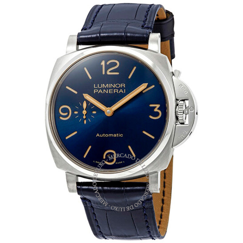 Relógio Luminor Automático Mostrador Azul 45 mm - Mercado de Luxo - O Maior E-Commerce de Bens, Produtos e Serviços de Luxo do Brasil.