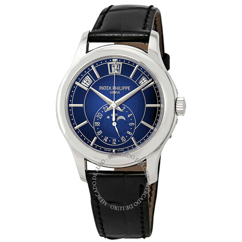 Relógio Complicações Fases da Lua Calendário Anual Mostrador Automático Azul Sunburst 40 mm - Mercado de Luxo - O Maior E-Commerce de Bens, Produtos e Serviços de Luxo do Brasil.