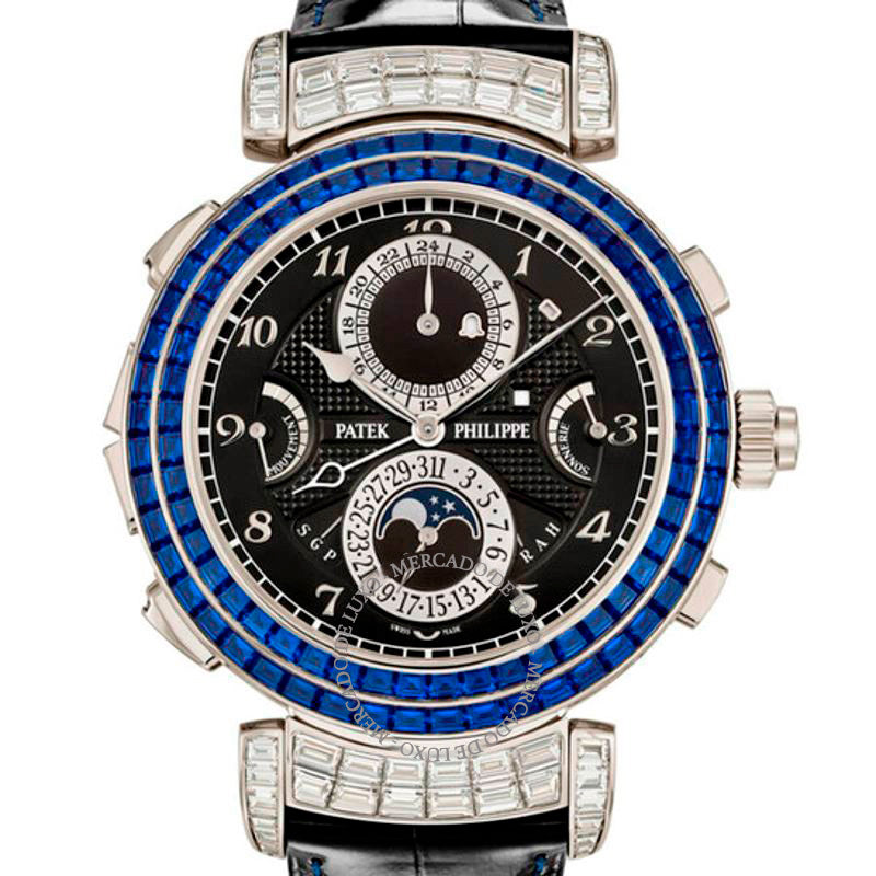 Relógio Grand Complications Perpetual Alarme Corda Manual Mostrador Preto 49 mm - Mercado de Luxo - O Maior E-Commerce de Bens, Produtos e Serviços de Luxo do Brasil.