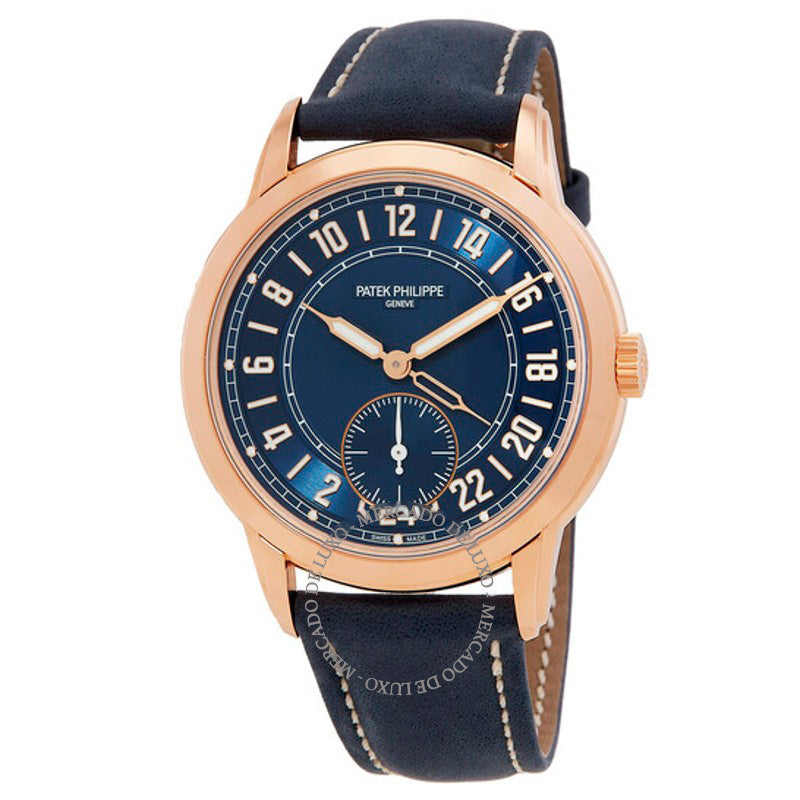 Relógio Complicações Calatrava Tempo de Viagem Automático Mostrador Azul 42 mm - Mercado de Luxo - O Maior E-Commerce de Bens, Produtos e Serviços de Luxo do Brasil.