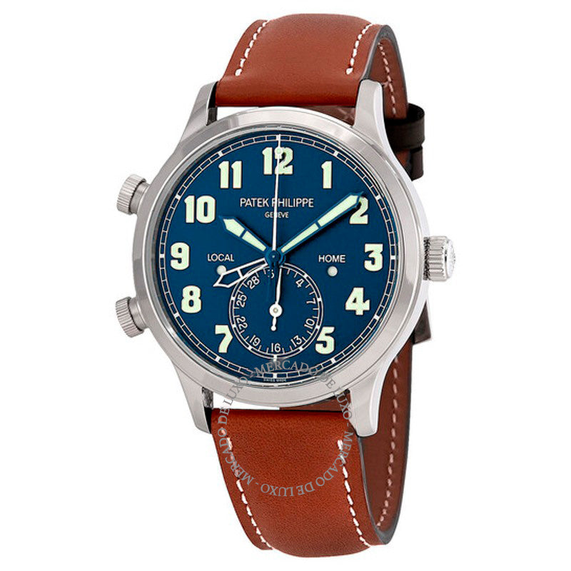 Relógio Calatrava Pilot Travel Time Ouro Branco 18kt Automático  - Mercado de Luxo - O Maior E-Commerce de Bens, Produtos e Serviços de Luxo do Brasil.