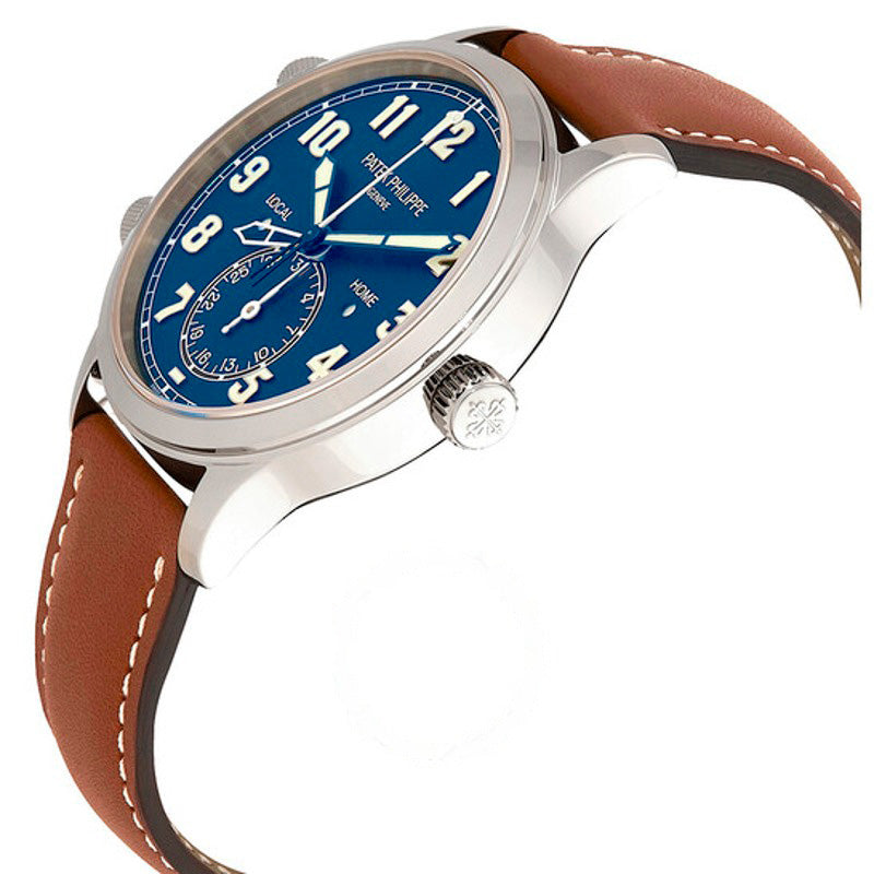 Relógio Calatrava Pilot Travel Time Ouro Branco 18kt Automático  - Mercado de Luxo - O Maior E-Commerce de Bens, Produtos e Serviços de Luxo do Brasil.