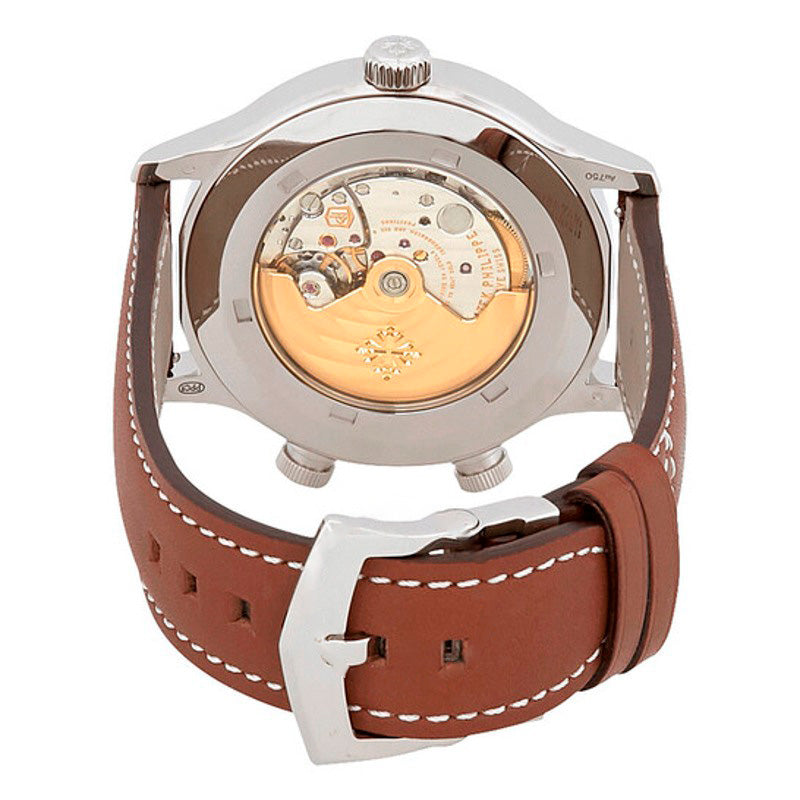 Relógio Calatrava Pilot Travel Time Ouro Branco 18kt Automático  - Mercado de Luxo - O Maior E-Commerce de Bens, Produtos e Serviços de Luxo do Brasil.