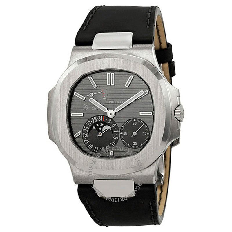 Relógio Nautilus Automático Fases da Lua Mostrador Cinza Ardósia 38 mm - Mercado de Luxo - O Maior E-Commerce de Bens, Produtos e Serviços de Luxo do Brasil.